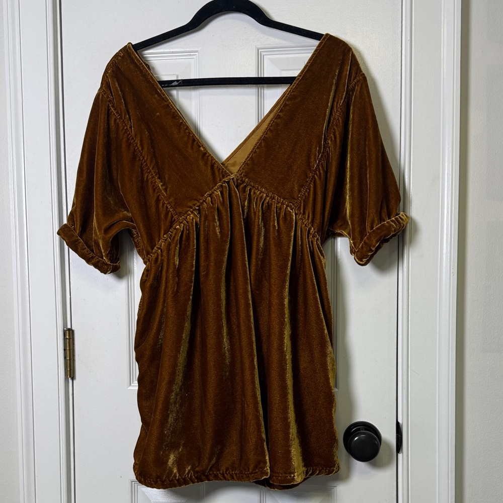 Free People Easy Street Crushed Velvet Mini Dress XS - Picture 12 of 12